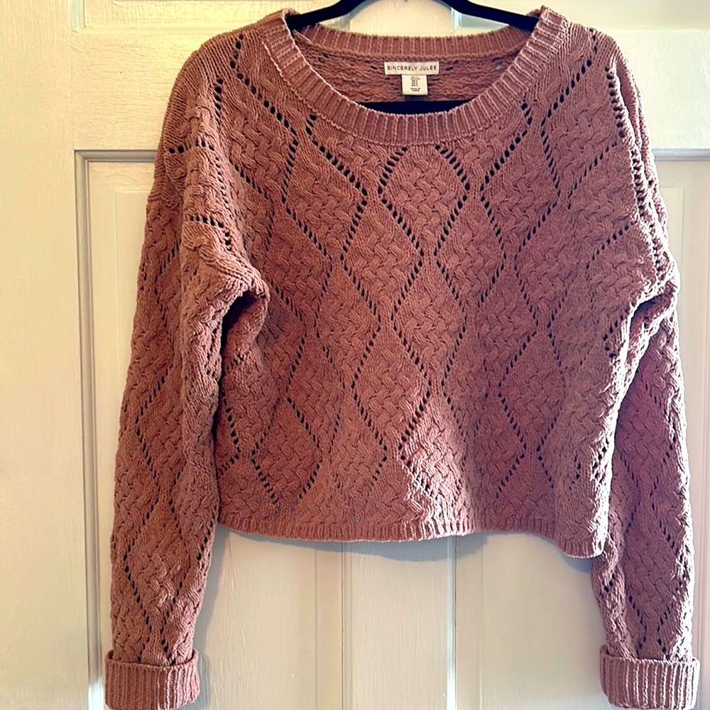 Sincerely Jules cropped Sweater Sz L